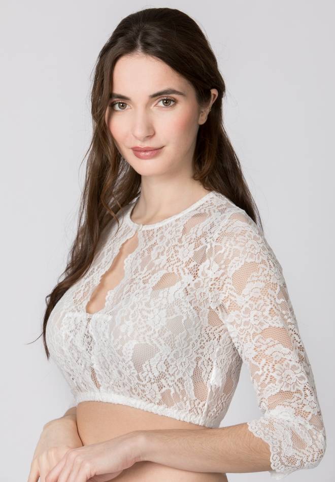 Stockerpoint Dirndlbluse Smilla Creme 34
