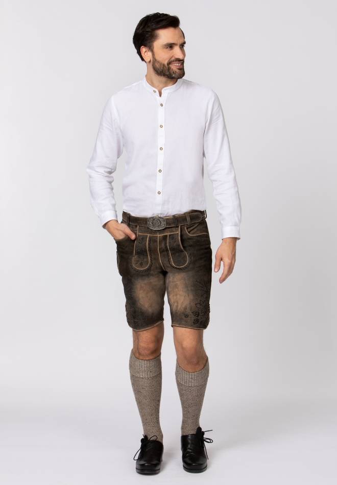 Stockerpoint Hose Almbräu sepia raw-schwarz 46