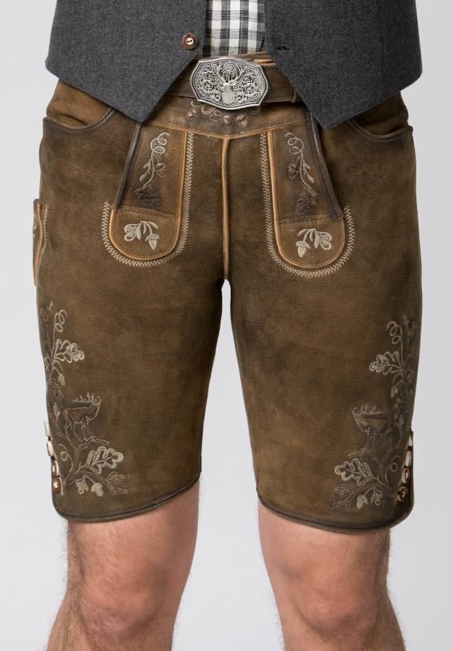 Stockerpoint Lederhose Bastian Havanna Gespeckt 44