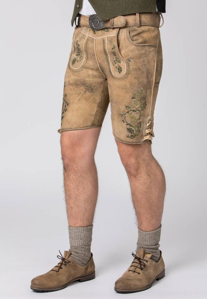 Stockerpoint Lederhose Girgl Senf Gespeckt-grün 48