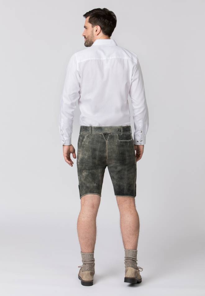 Stockerpoint Lederhose Lee Grau Gespeckt 58