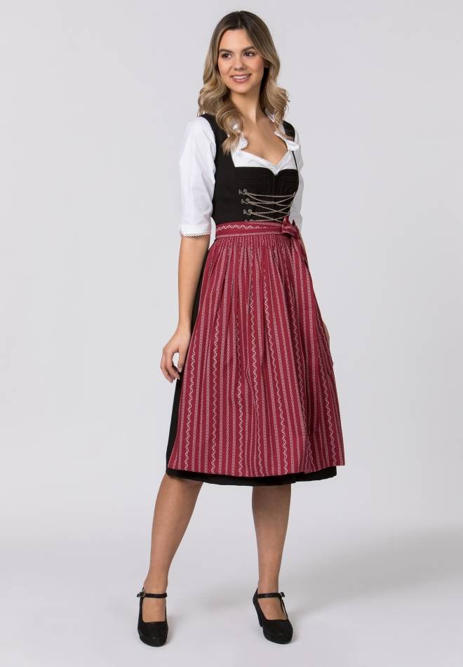 Stockerpoint Schürze Claire dunkelrot 1 (34-38)