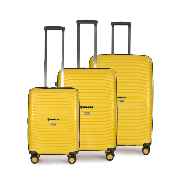 Stratic Bright+ - Koffer-Set 3-teilig (S, M, L) Yellow Gold