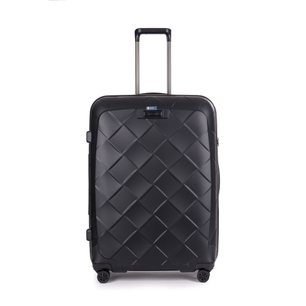 Stratic Leather&More - Hartschalen-Koffer L (bis 76cm), 4 Rollen, TSA Schloss Matt Black
