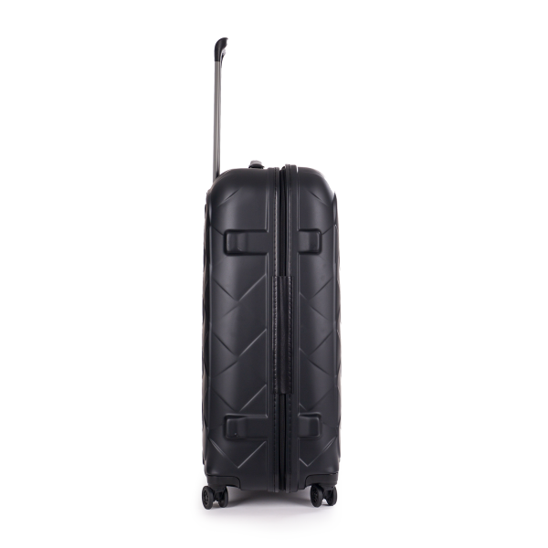 Stratic Leather&More - Hartschalen-Koffer L (bis 76cm), 4 Rollen, TSA Schloss Matt Black