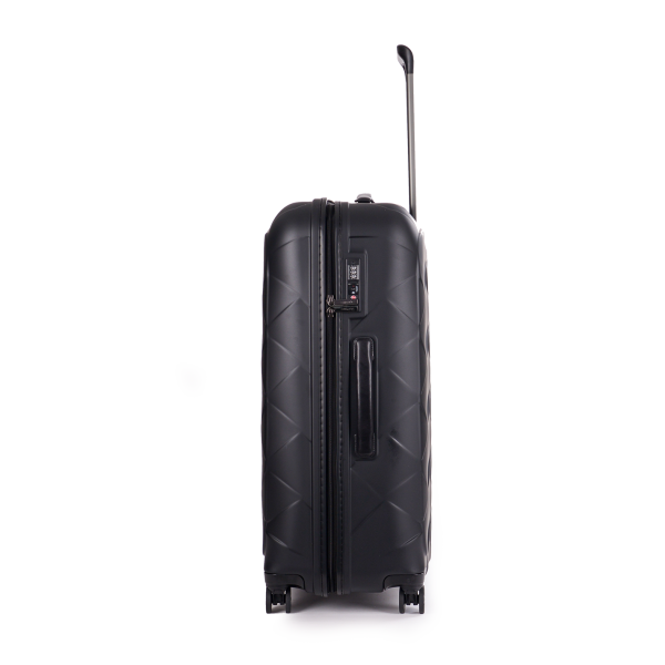 Stratic Leather&More - Hartschalen-Koffer L (bis 76cm), 4 Rollen, TSA Schloss Matt Black
