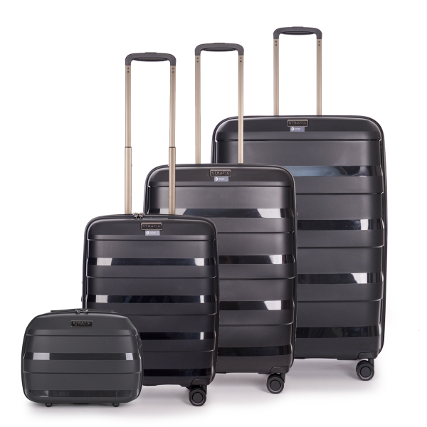 Stratic STRAW + - Koffer-Set 4-teilig (S, M, L, BC) black Stratic STRAW + - Koffer-Set 4-teilig (S, M, L, BC) black