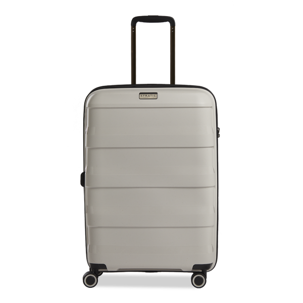 Stratic Straw + - Hartschalen Koffer M (65 cm), 4 Doppelrollen, TSA Schloss, Reißverschlussvariante, Erweiterungsfalte beige Stratic Straw + - Hartschalen Koffer M (65 cm), 4 Doppelrollen, TSA Schloss, Reißverschlussvariante, Erweiterungsfalte beige