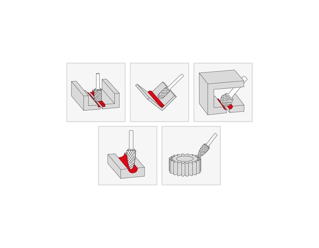 Strauss e.s. Hartmetall Frässtifte mit Kreuzverzahnung