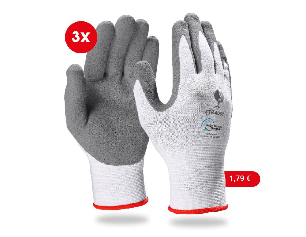 Strauss E.s. Nitrilschaum-Handschuhe Recycled, 3 Paar