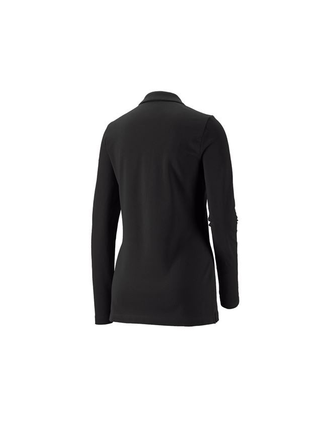 Strauss e.s. Piqué-Polo Longsleeve cotton stretch,Damen