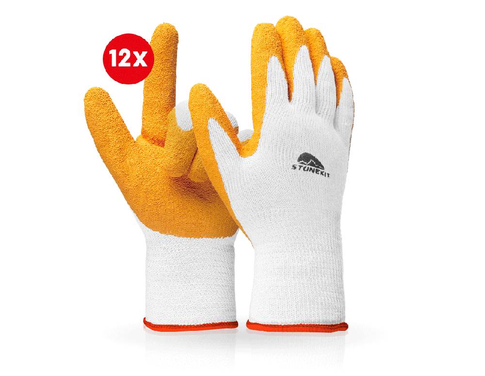 Strauss Latex-Strickhandschuhe Eco-Grip II, 12er Pack