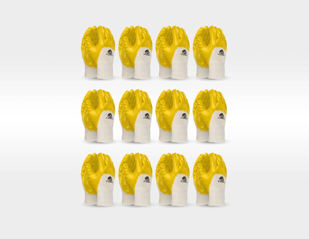 Strauss Nitril-Handschuhe Basic, teilbeschichtet,12er Pack