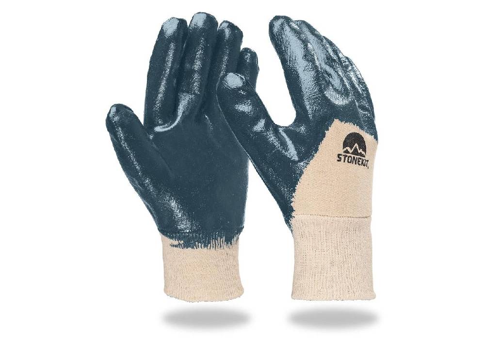 Strauss Nitril-Handschuhe Lith, Strickbund, 12er Pack
