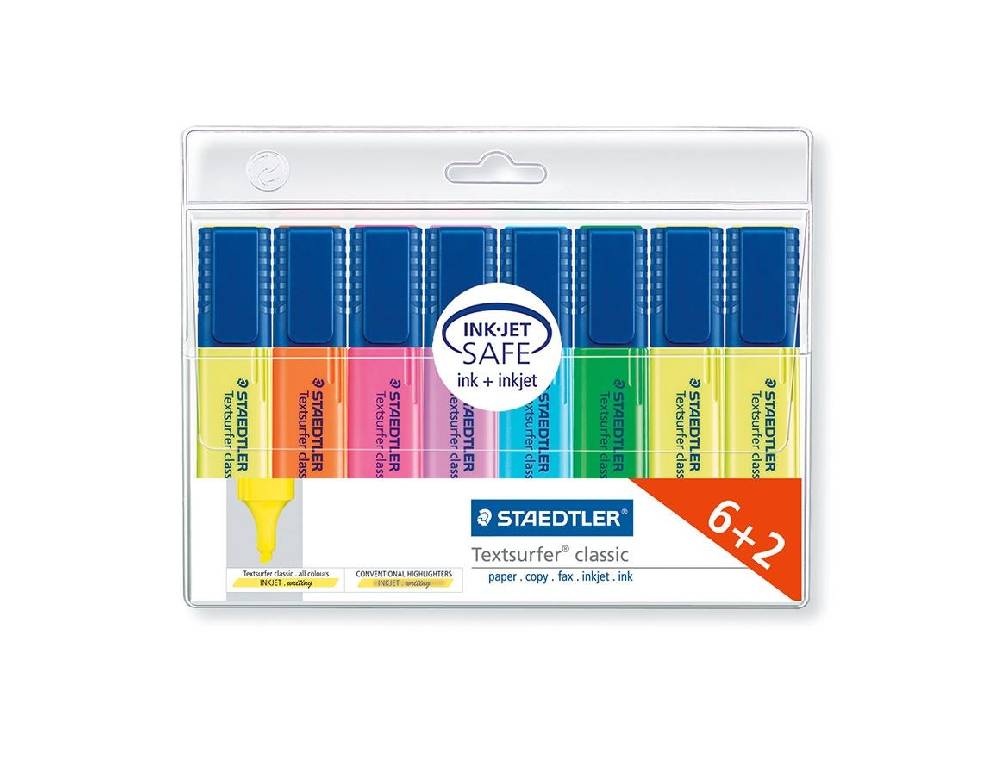 Strauss STAEDTLER Textmarker Textsurfer Classic 6+2