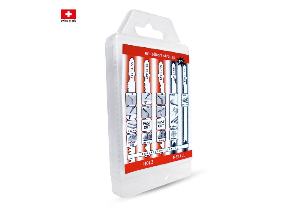 Strauss Stichsägeblätter-Sortimente für Holz und Metall