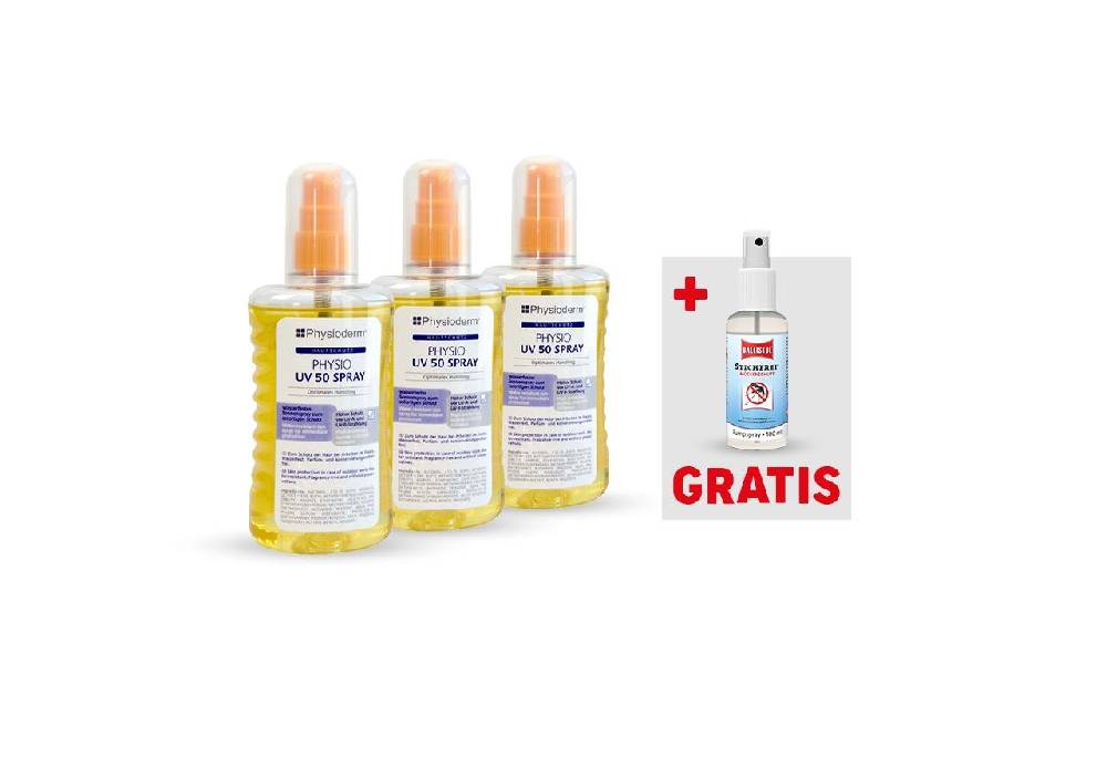 Strauss 3x UV Sonnenschutzspray LSF 50 + Ballistol