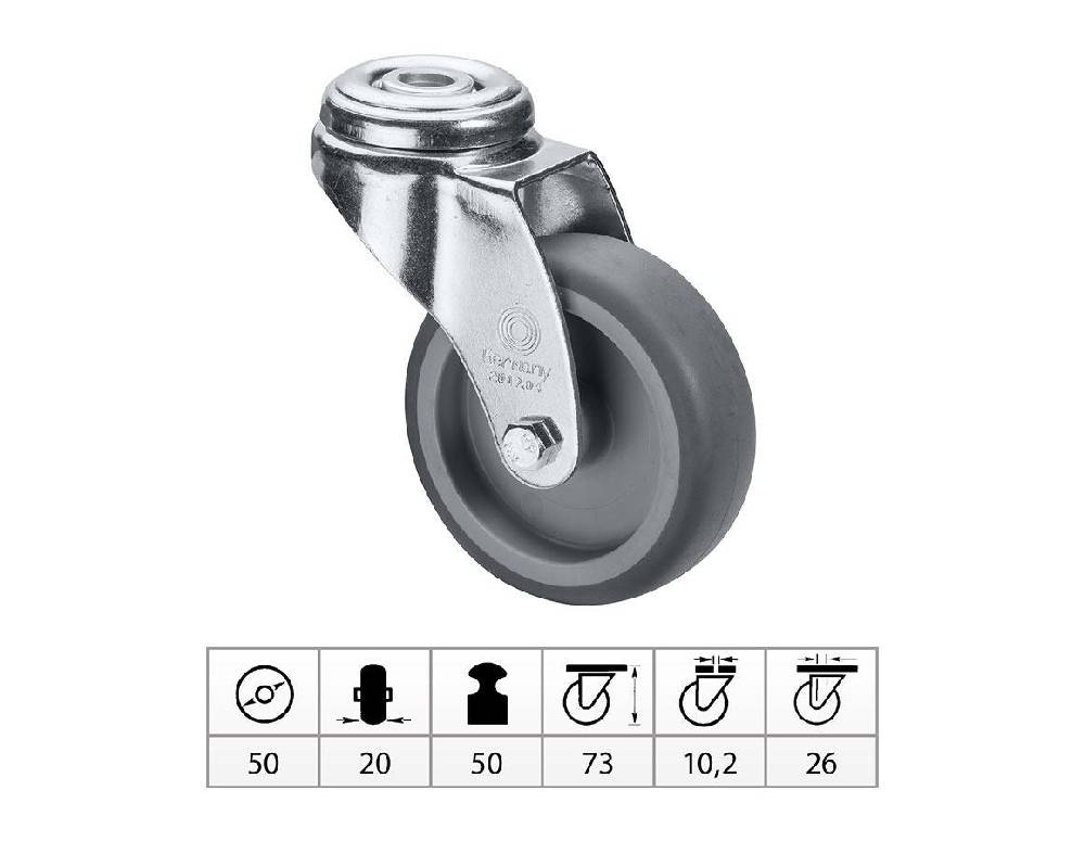 Strauss Apparaterollen Mit Rückenloch-Lenkrolle