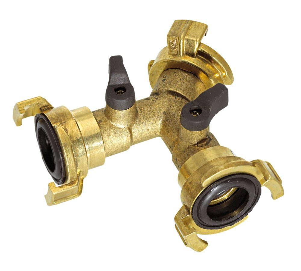 Strauss Dreiwege-Verteiler Mit Schnellkupplungen