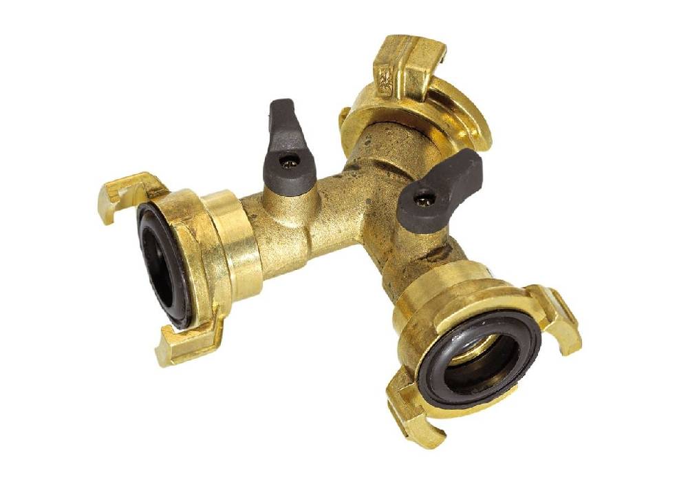 Strauss Dreiwege-Verteiler mit Schnellkupplungen