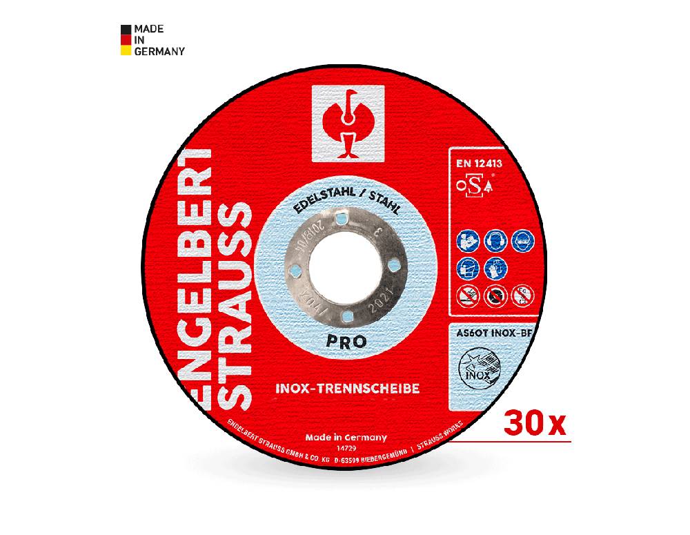 Strauss E.s. Inox-Trennscheibe Pro Set, 30 Stück