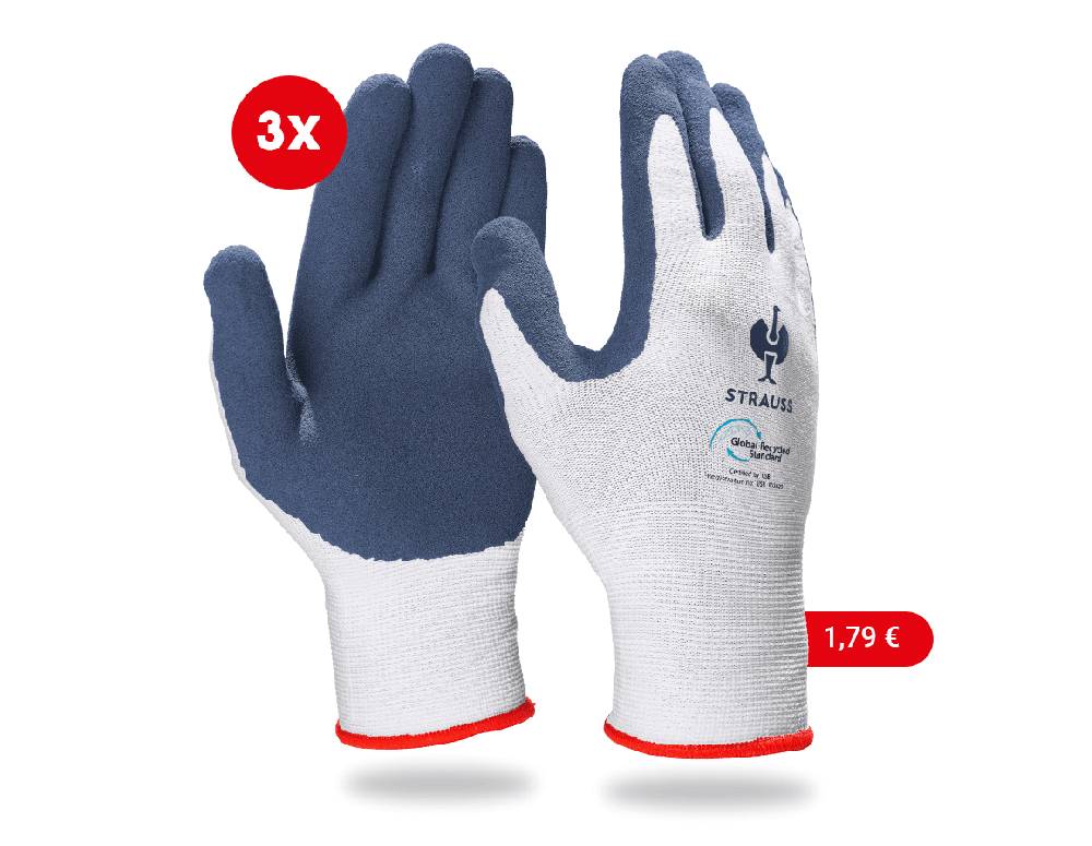 Strauss E.s. Latexschaum-Handschuhe Recycled, 3 Paar
