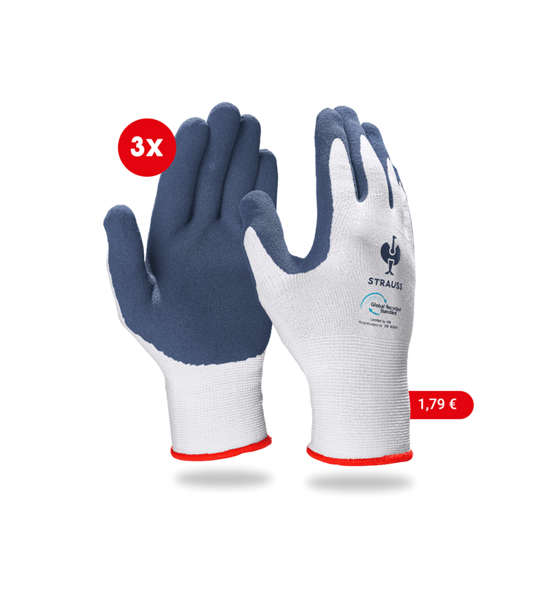 Strauss E.s. Latexschaum-Handschuhe Recycled, 3 Paar