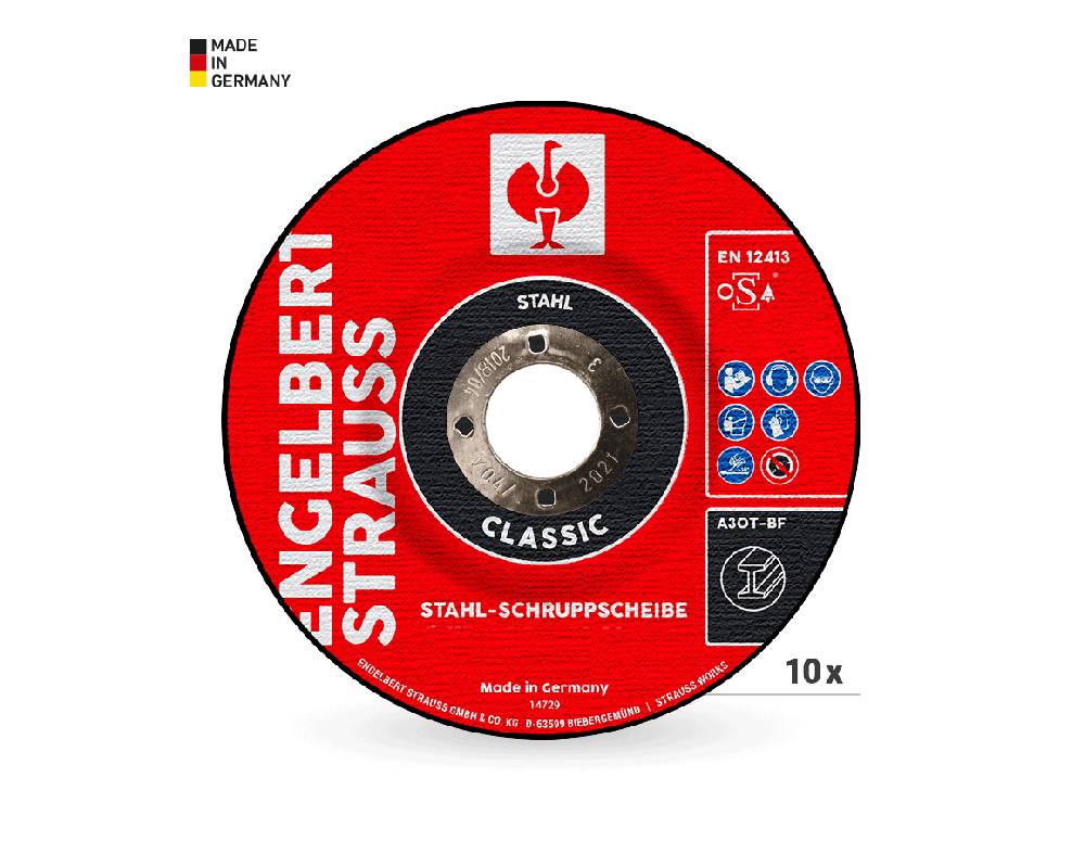 Strauss E.s. Stahl-Schruppscheibe Classic, 10er Pack