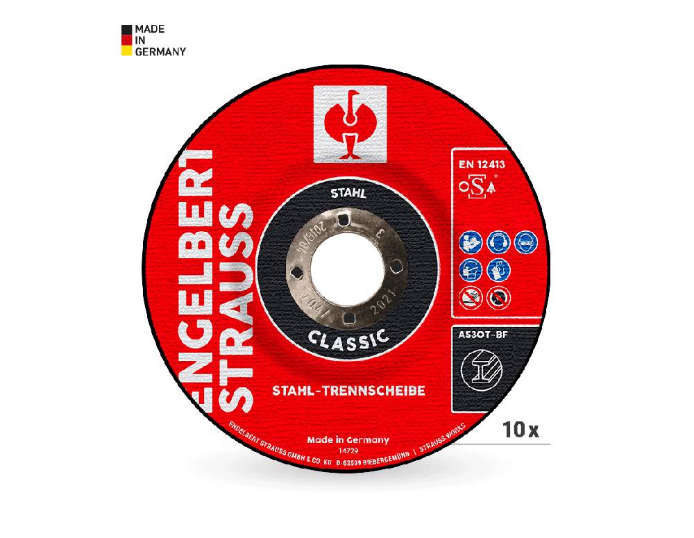 Strauss E.s. Stahl-Trennscheibe Classic, 10er Pack