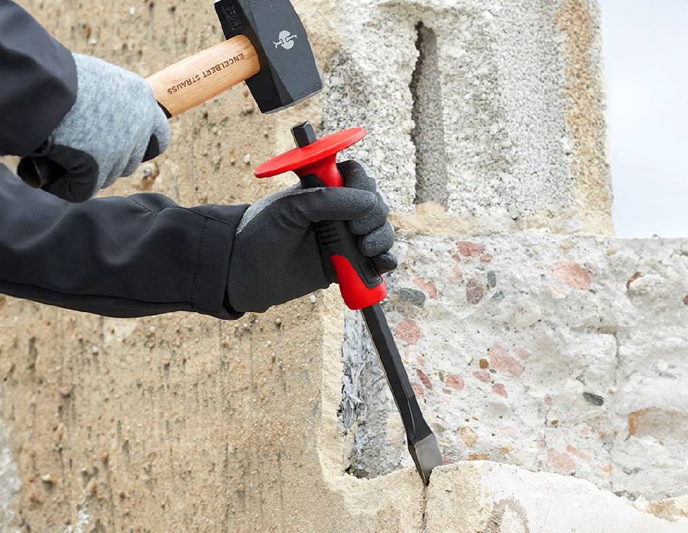 Strauss Flachmeißel mit Handschutz