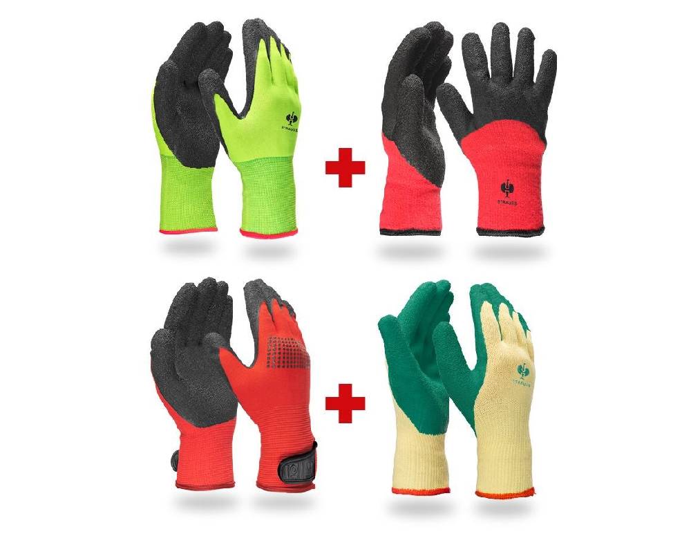 Strauss Handschuh- Profi Set Strick-Latex