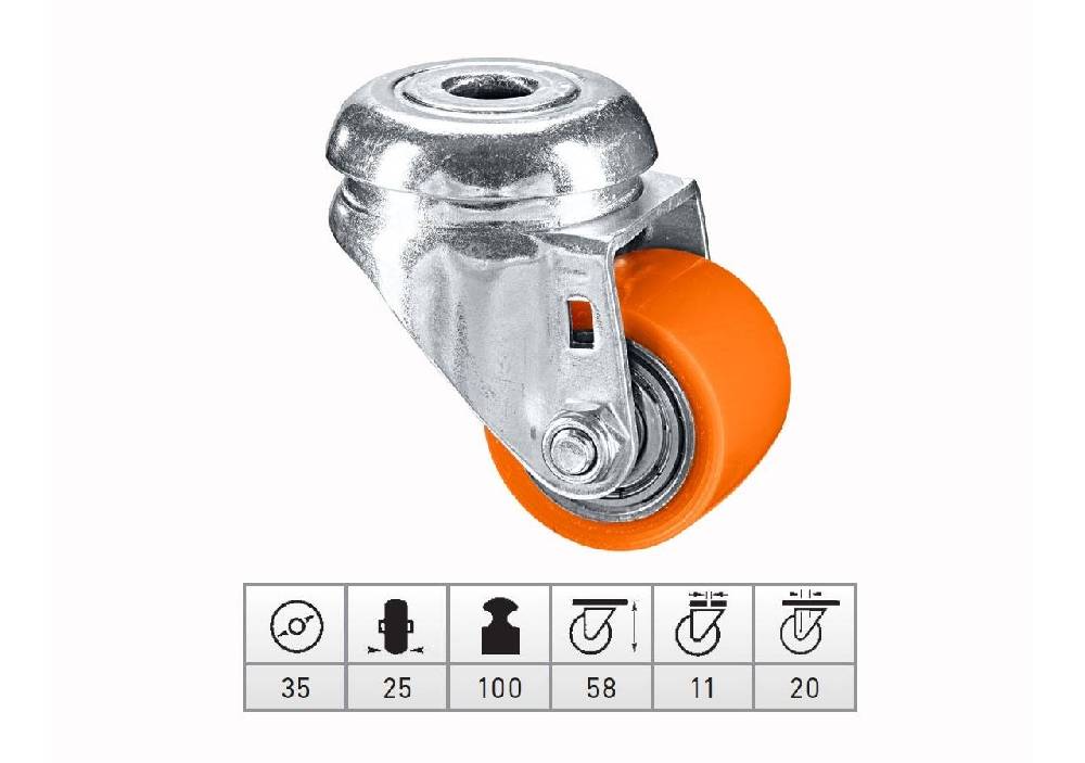 Strauss Kompaktrollen mit Rückenloch