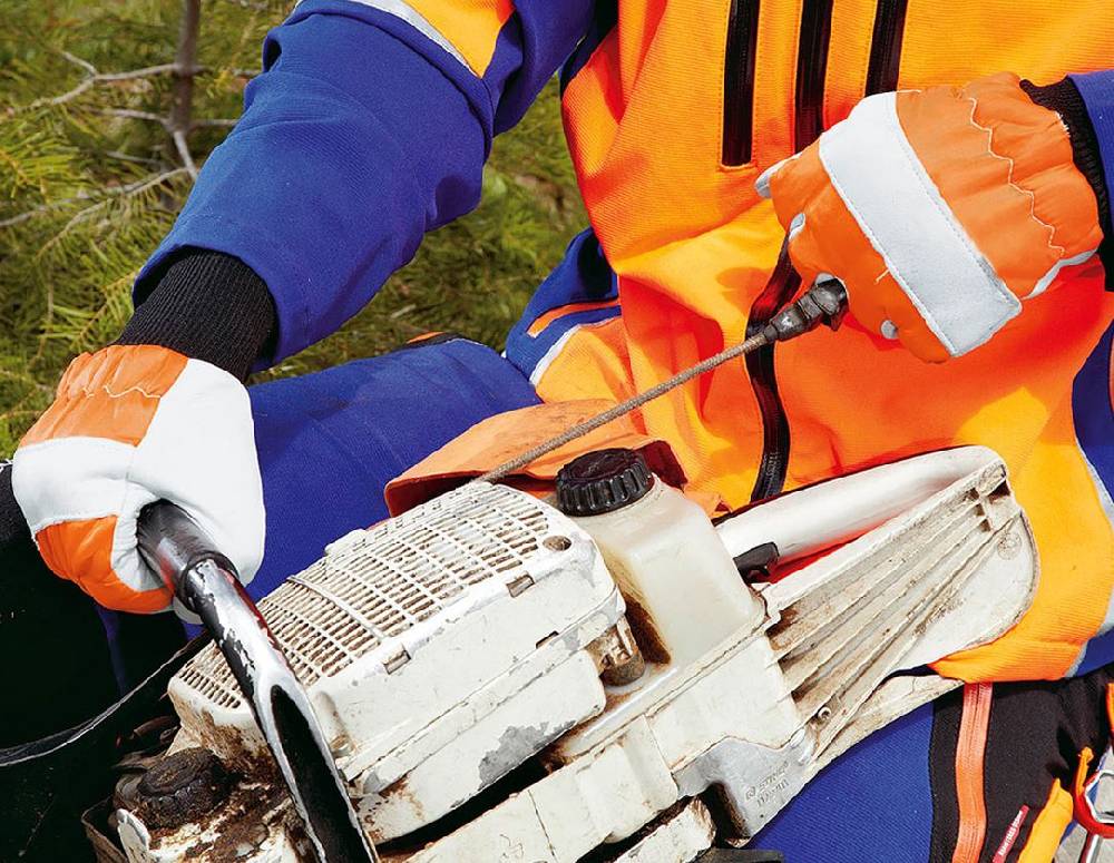 Strauss Leder-Forst- Schnittschutzhandschuhe