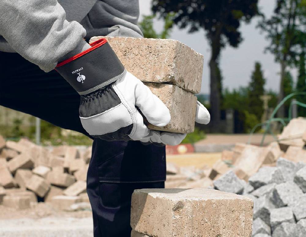 Strauss Narbenleder-Handschuhe Platinum