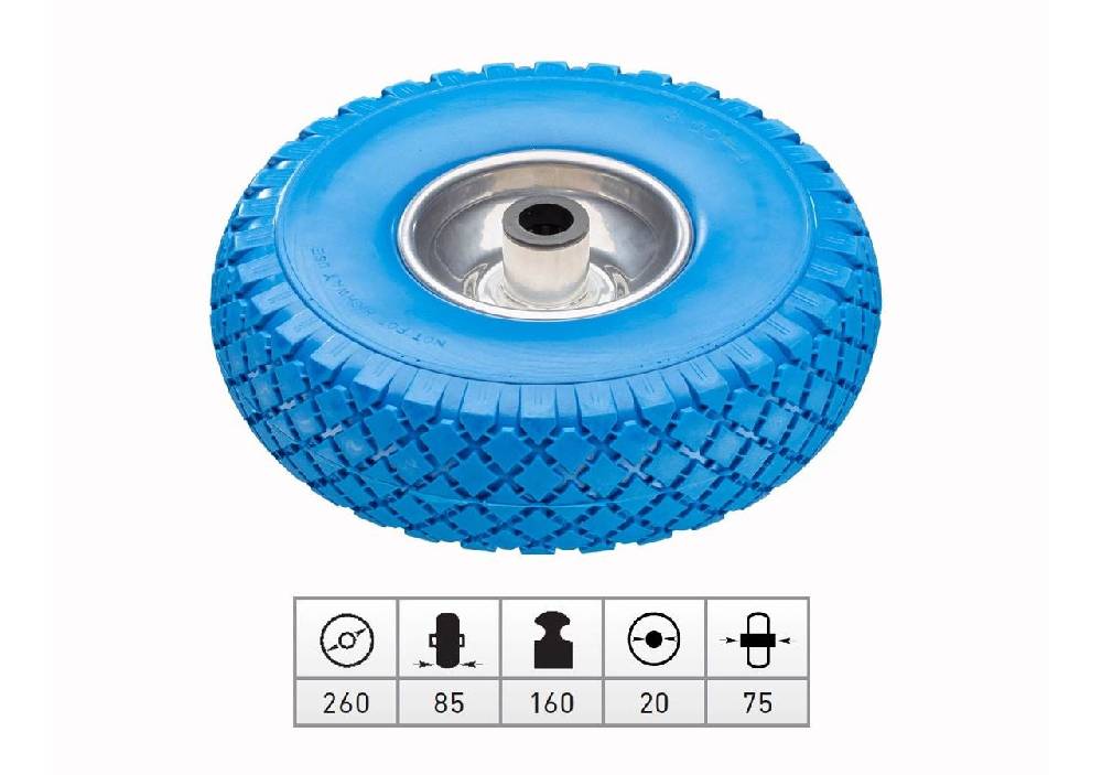 Strauss Polyurethan-Ersatzrad mit Stahlfelge