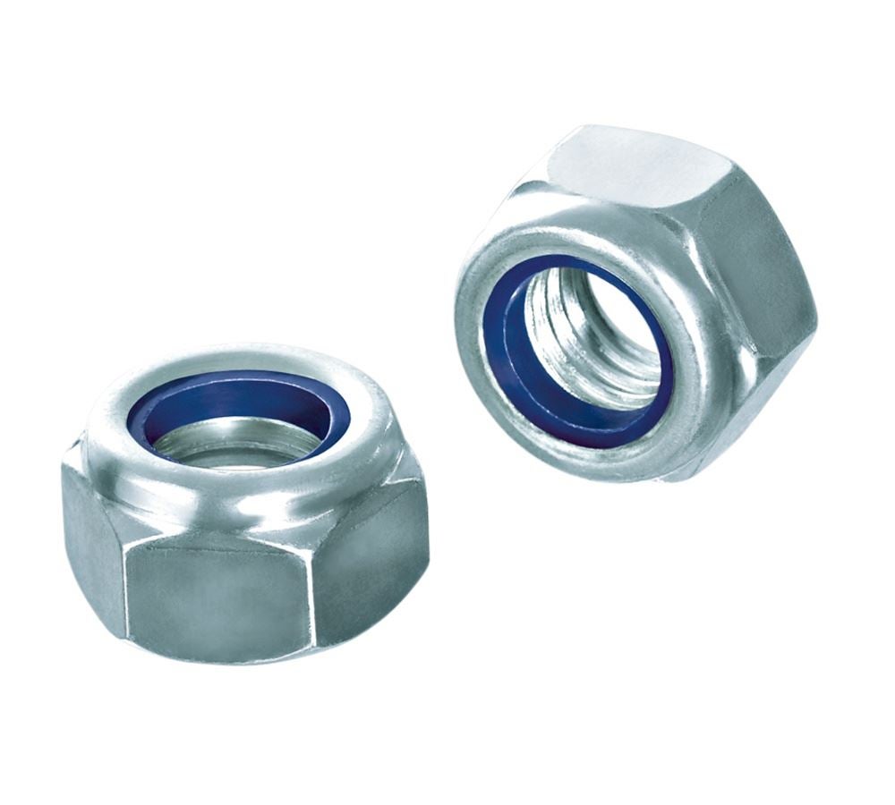 Strauss Sechskantmutter DIN 985, Galv. Zn