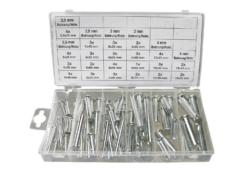 Strauss Sicherheitsbolzen-Sortiment, 60-teilig