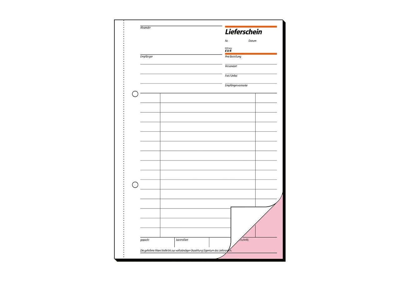 Strauss Sigel Formularbücher Lieferschein