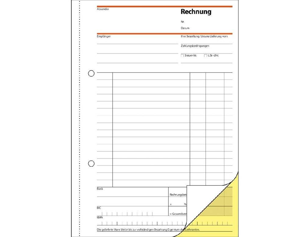 Strauss Sigel Formularbücher Rechnung