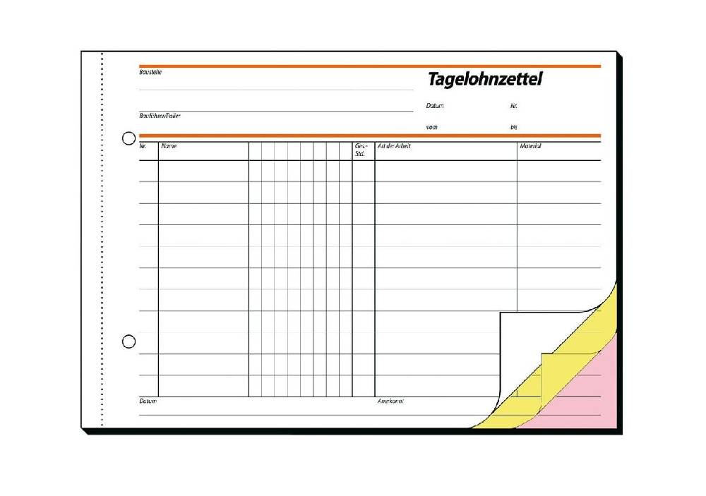 Strauss Sigel Formularbücher Tagelohnbuch