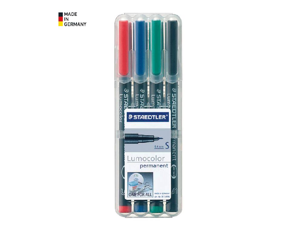 Strauss STAEDTLER Lumocolor Permanent, 4er Etui