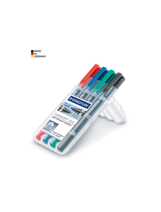 Strauss STAEDTLER Lumocolor Permanent Duo, 4er Etui