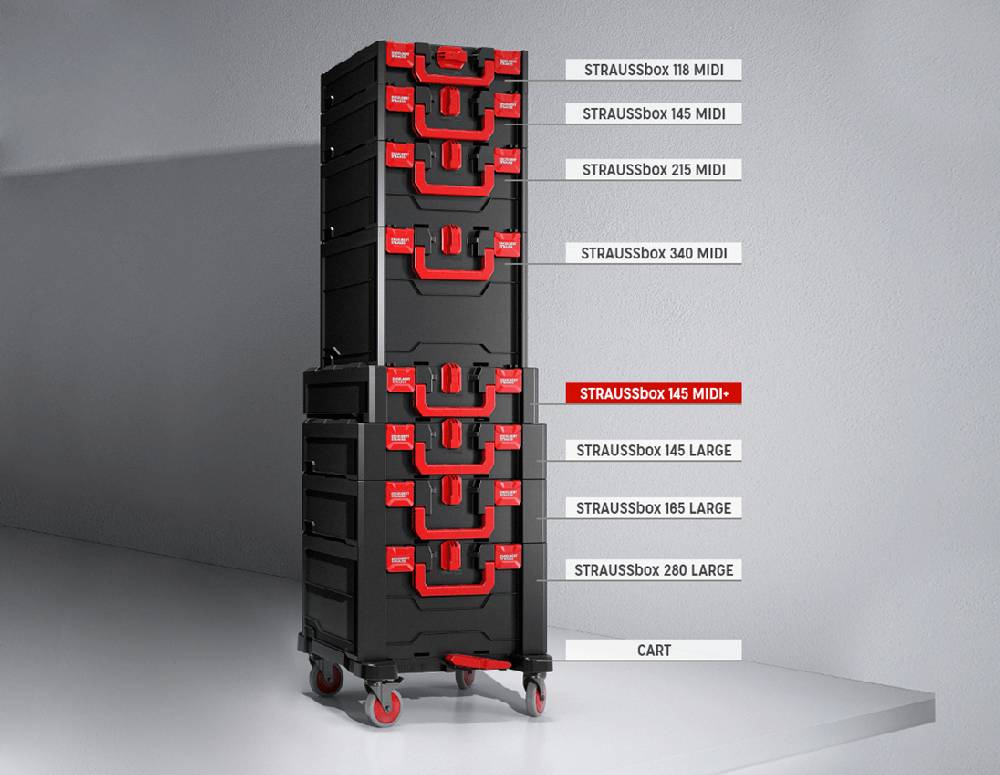 Strauss STRAUSSbox Werkzeug-Set 145 Installation