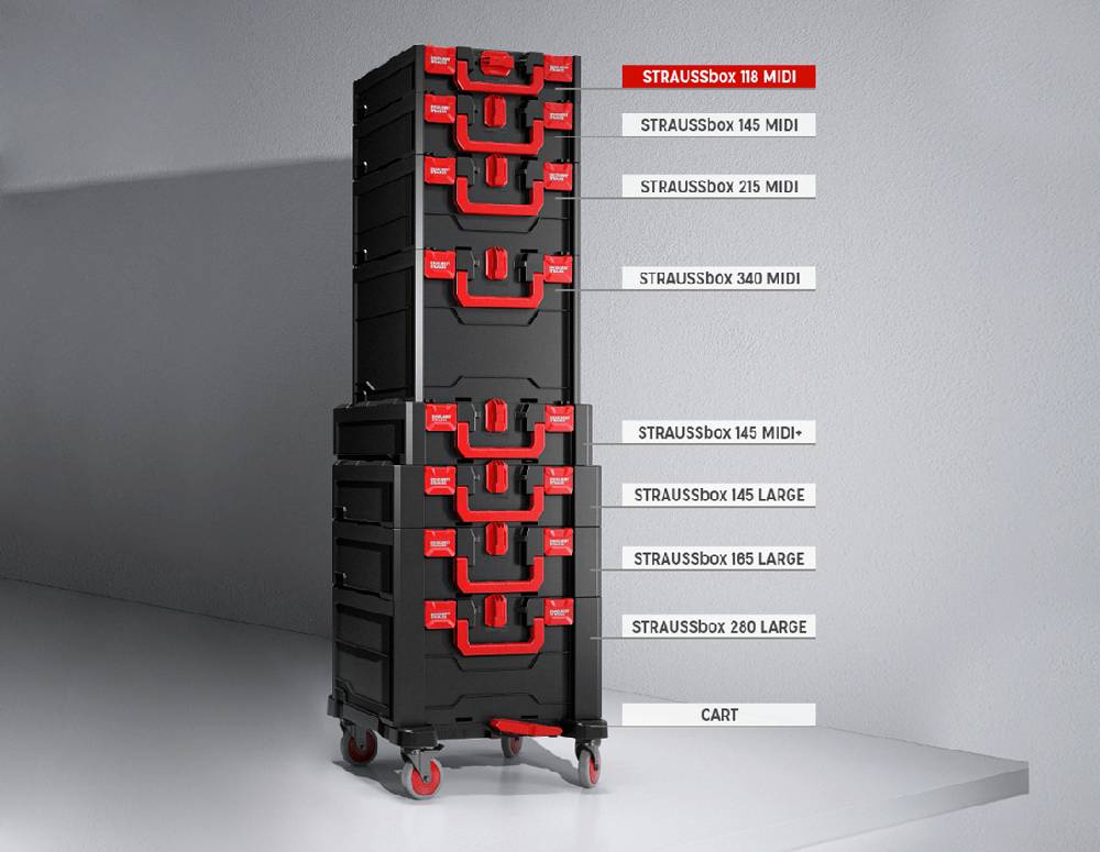 Strauss STRAUSSbox Werkzeug-Set 118 Allround classic