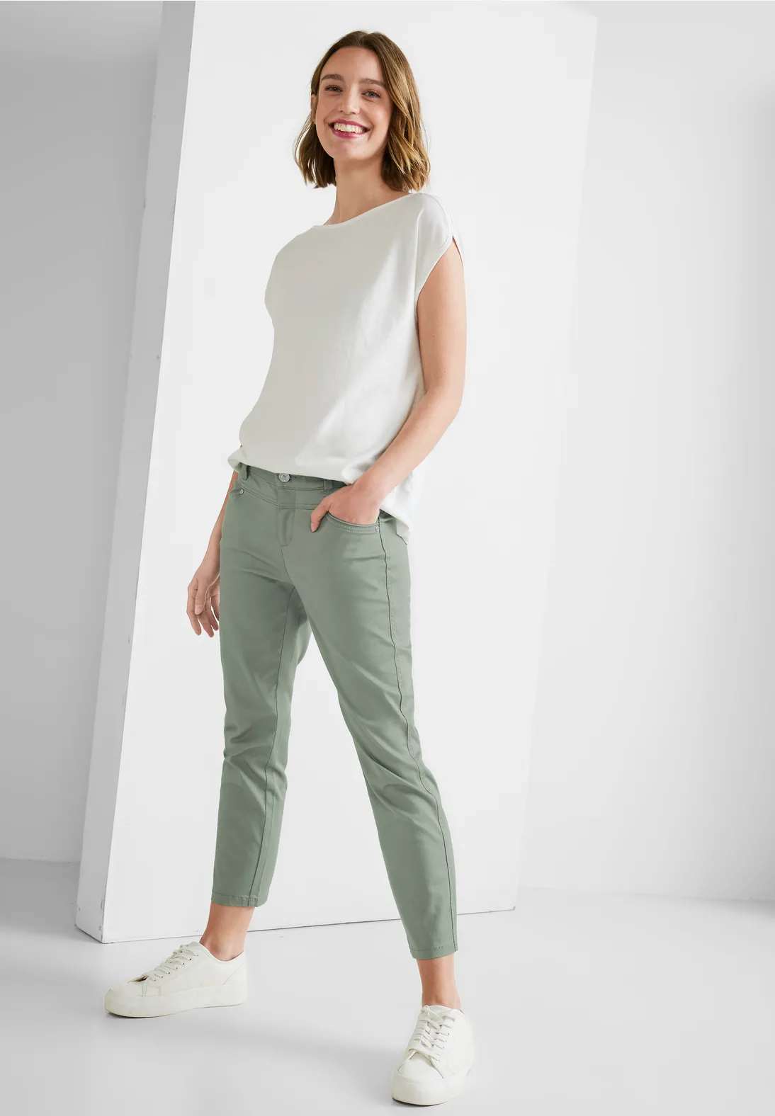 Street One Casual Fit Seidenoptik Hose - Style YULIUS