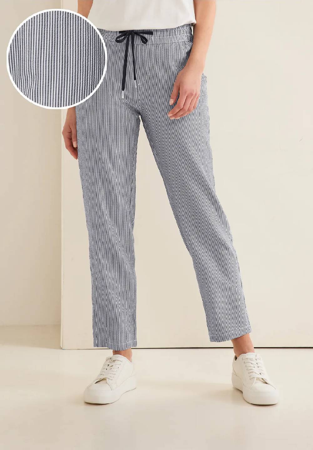 Street One Loose Fit Hose in Seersucker - Style BONNY
