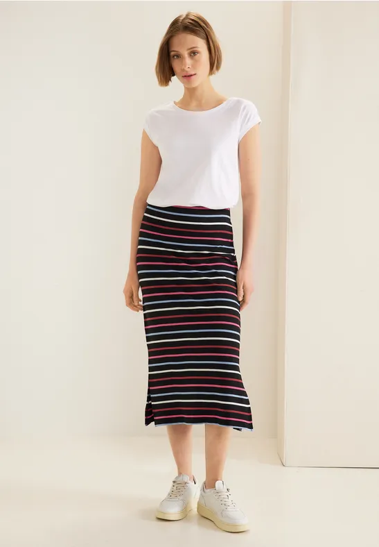 Street One Multicolor Streifen Midirock - Style PEPICA