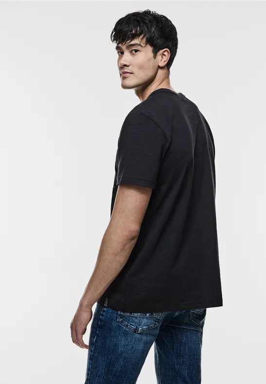 Street One 3D-Print Slub T-Shirt