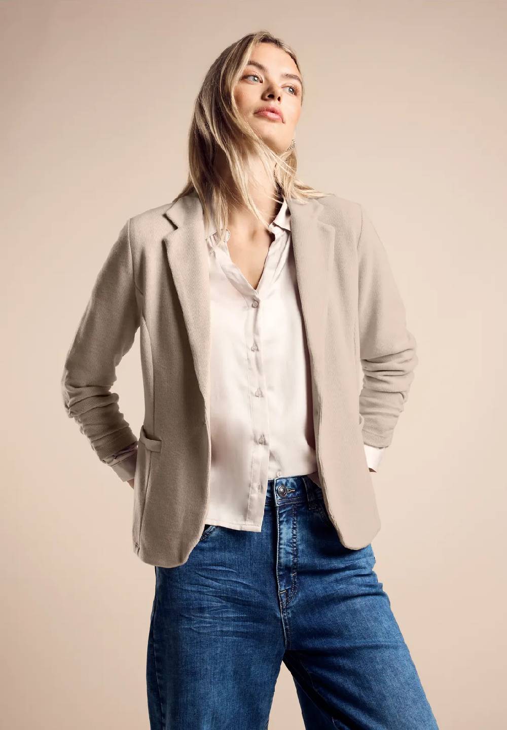 Street One Basic Blazer mit Raffungen