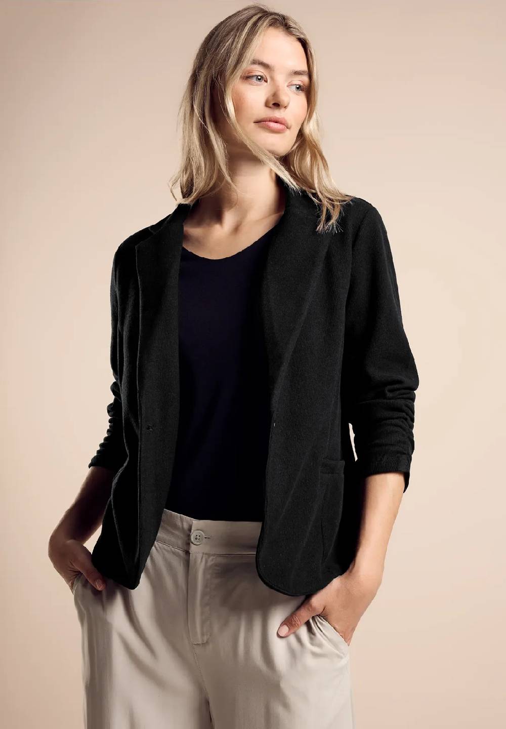 Street One Basic Blazer mit Raffungen